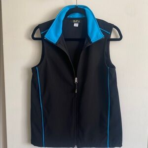 Guru Black Vest with Blue Highlights
